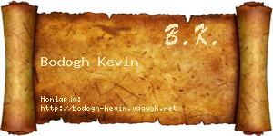 Bodogh Kevin névjegykártya